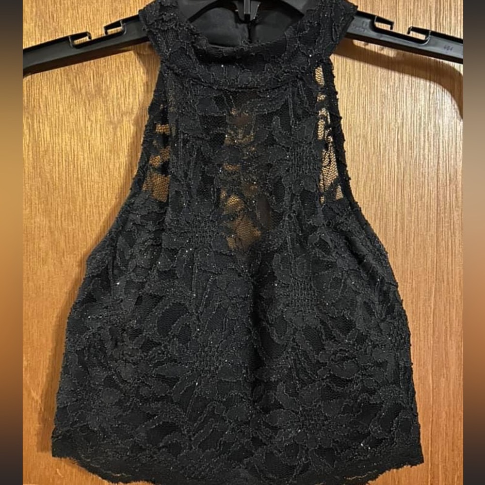 Black and red floral formal dress. Size 3